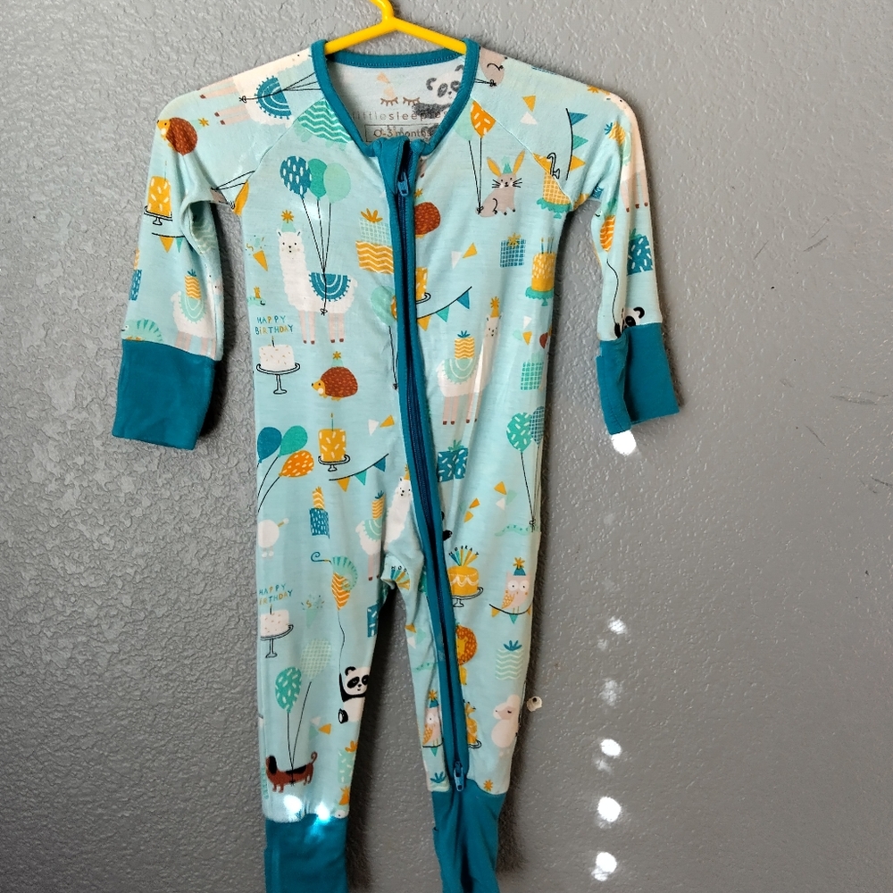 Little Sleepies Happy Birthday Onesie